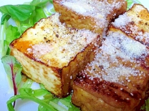 簡単創作フレンチ♪　「厚揚げバターソテー」